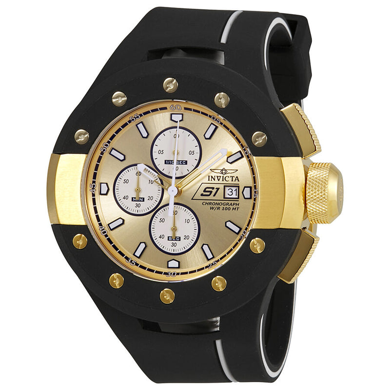 Chronograph Invicta S Invicta S1 Rally Chronograph Gold Dial
