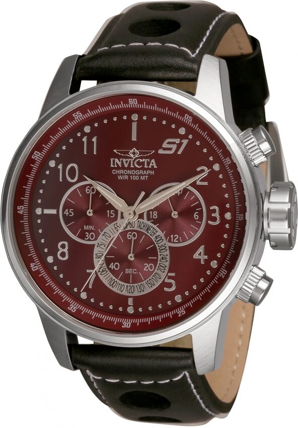 Invicta S1 Rally Chronograph Quartz Burgundy Dial Men's Watch #30915 - Watches of America