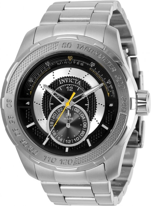 Invicta S1 Rally Quartz Black Dial Stainless Steel Men's Watch #30568 - Watches of America