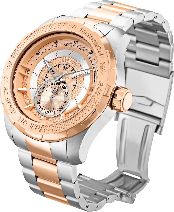 Invicta S1 Rally Quartz Rose Dial Two-tone Men's Watch #30571 - Watches of America
