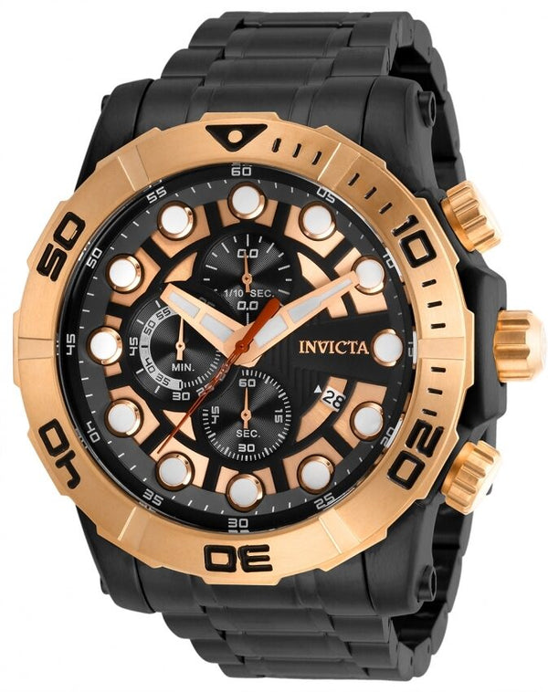 Invicta Sea Hunter Chronograph Quartz Black Dial Men's Watch #28267 - Watches of America