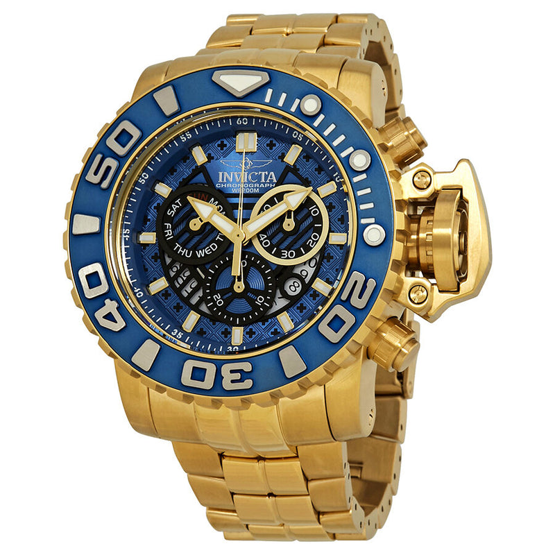 Invicta Sea Hunter Chronograph Blue Dial Men's Watch #22134 - Watches of America