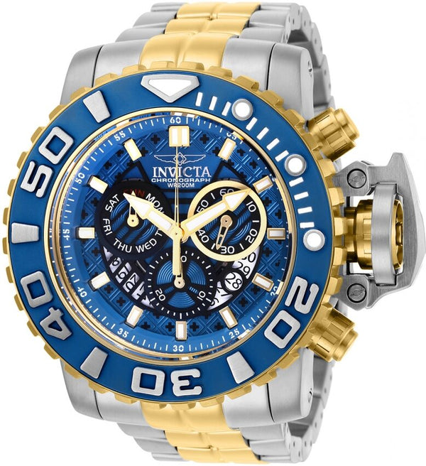 Invicta Sea Hunter Chronograph Quartz Blue Dial Men's Watch #22133 - Watches of America