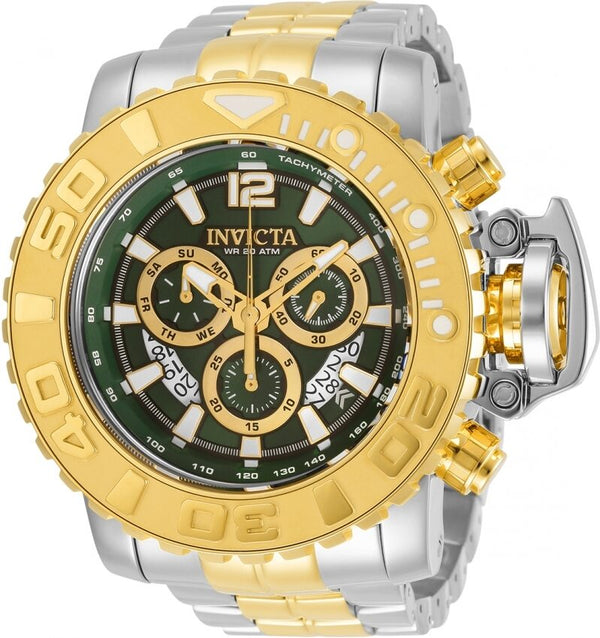 Invicta Sea Hunter Chronograph Quartz Green Dial Men's Watch #31429 - Watches of America