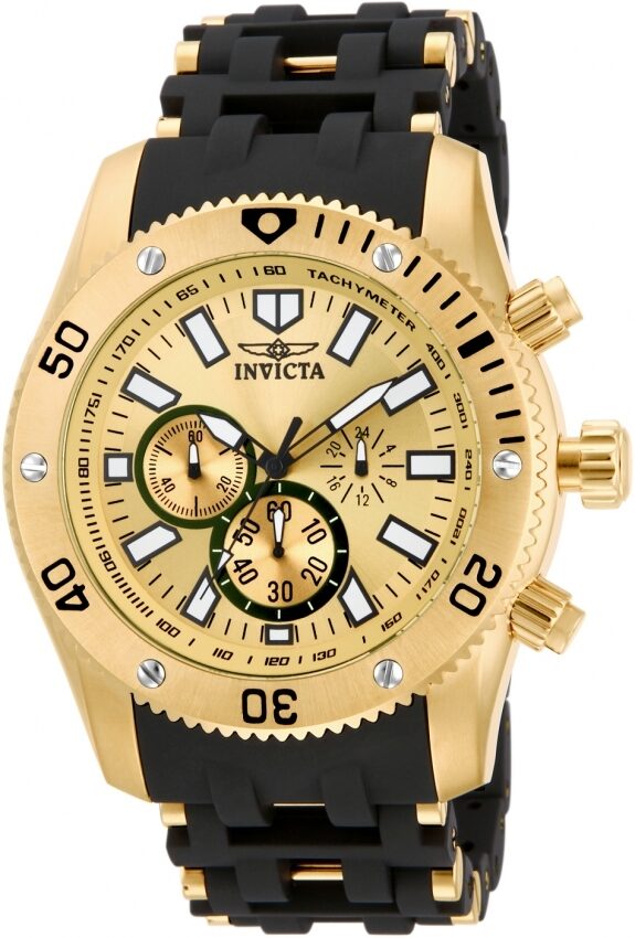 Invicta Sea Spider Chronograph Quartz Rose Gold Dial Men's Watch #14861 - Watches of America