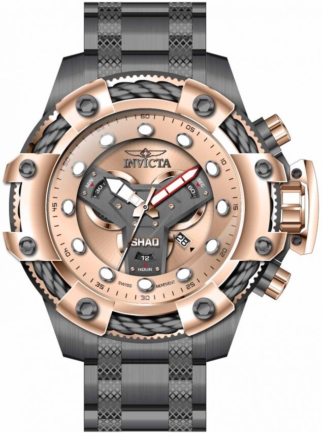 Invicta SHAQ Chronograph Quartz Rose Gold Dial Men's Watch #33658 - Watches of America
