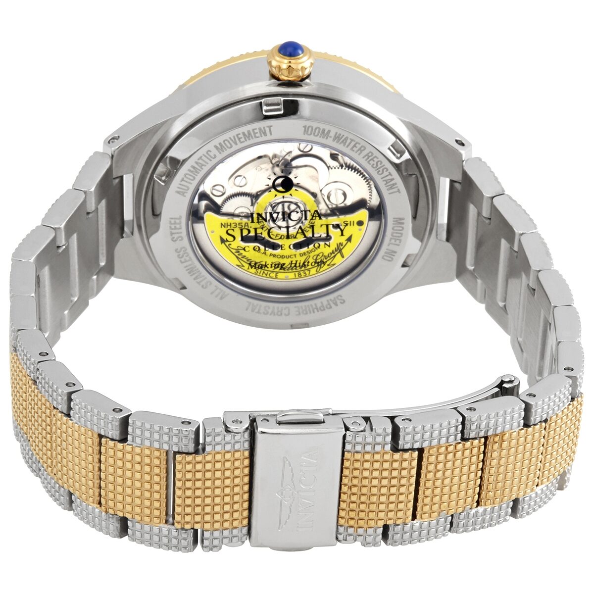 Invicta Specialty Automatic Crystal Pave Ladies Two Tone Watch 