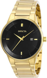 Invicta Specialty Quartz Black Dial Yellow Gold-tone Men's Watch #29475 - Watches of America