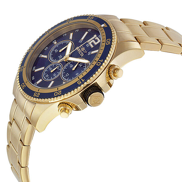 Invicta Specialty Chronograph Blue Dial Gold-tone Men's Watch #13978 - Watches of America #2