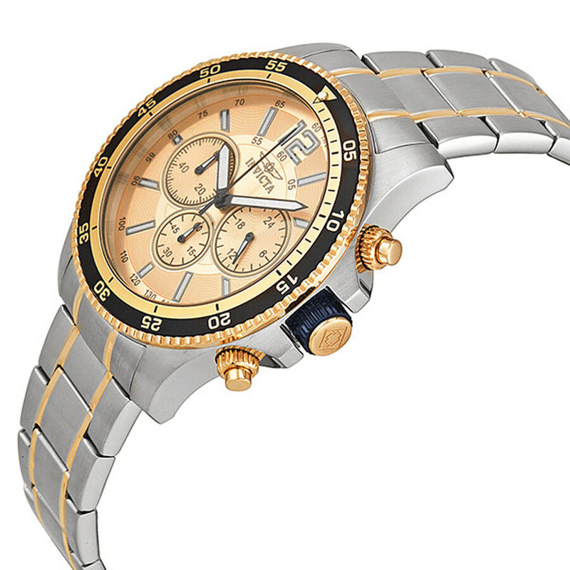Invicta Specialty Chronograph Champagne Dial Two-tone Men's Watch #13976 - Watches of America #2