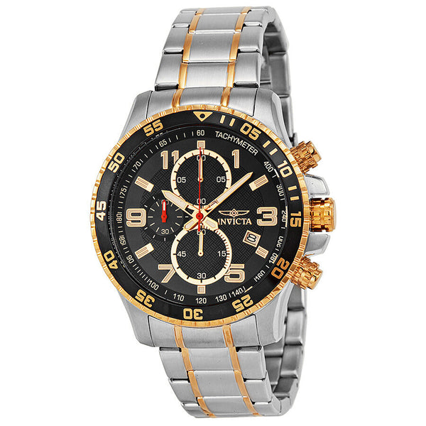 Invicta Specialty Chronograph Black Dial Stainless Steel Men's Watch #14877 - Watches of America