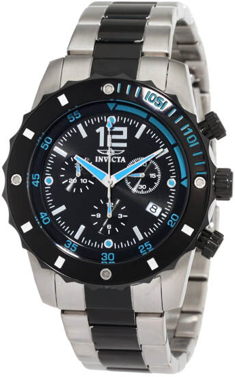 Invicta Specialty Chronograph Black Dial Two-tone Men's Watch #1247 - Watches of America