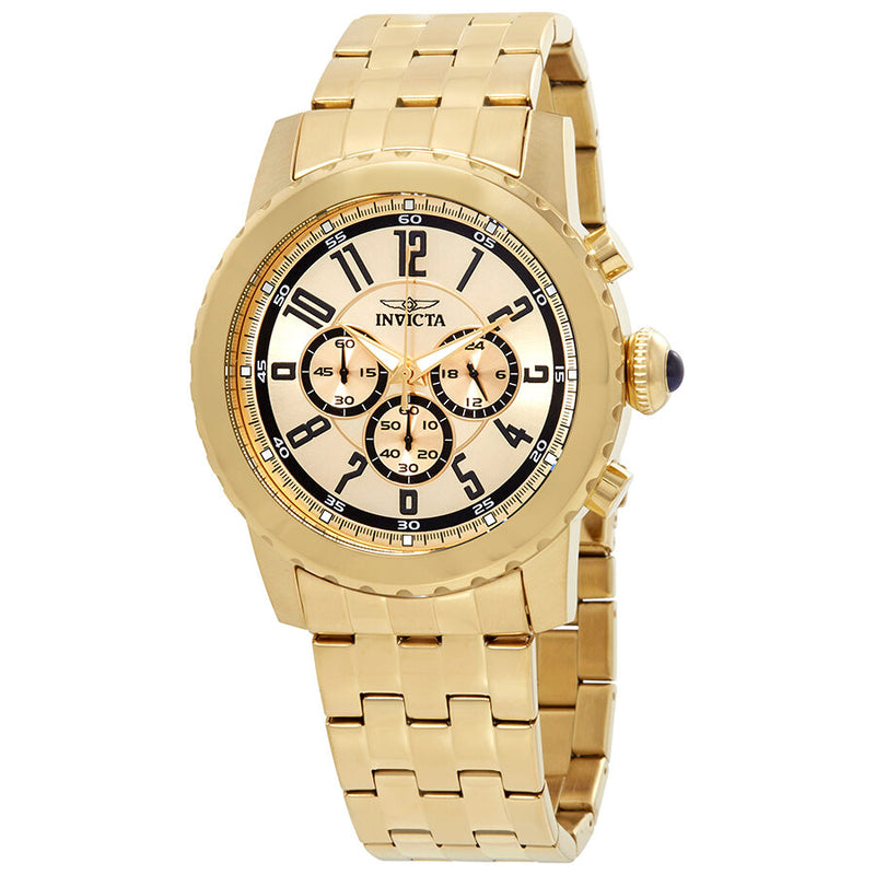 Invicta Specialty Chronograph Gold Dial Men's Watch #19465 - Watches of America