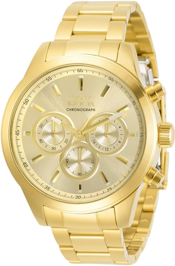 Invicta Specialty Chronograph Quartz Gold Dial Men's Watch #30984 - Watches of America