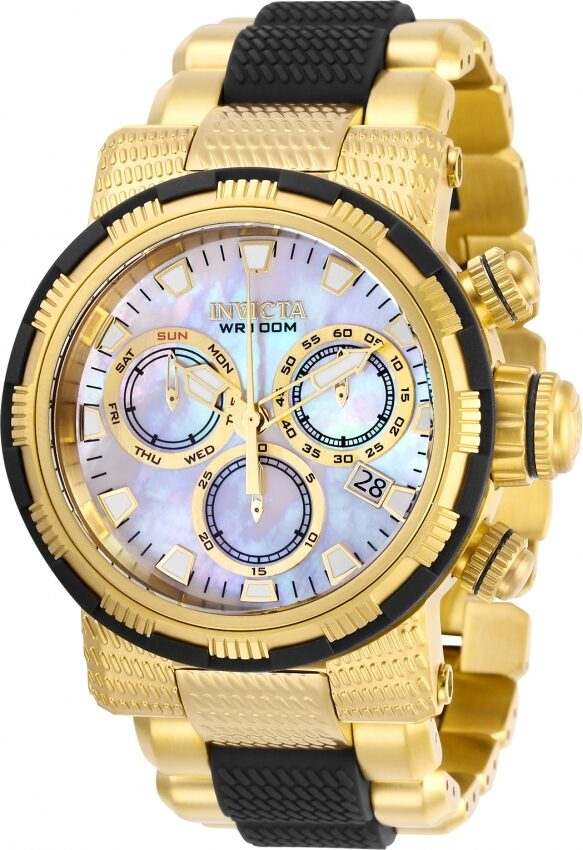 Invicta Specialty Chronograph Quartz White Mother of Pearl Dial Men's Watch #28800 - Watches of America