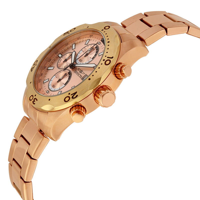 Invicta Specialty Chronograph Rose Dial Rose Gold Ion plated Men s