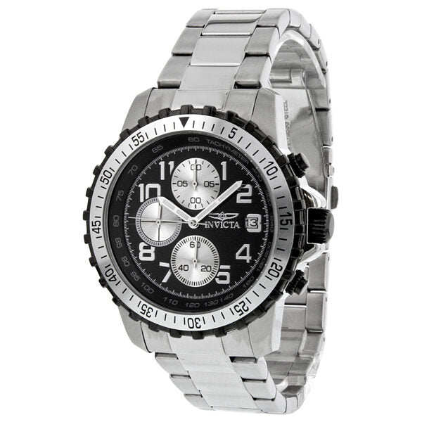 Invicta Specialty Chronograph Black Dial Steel Men's Watch #6000 - Watches of America #2