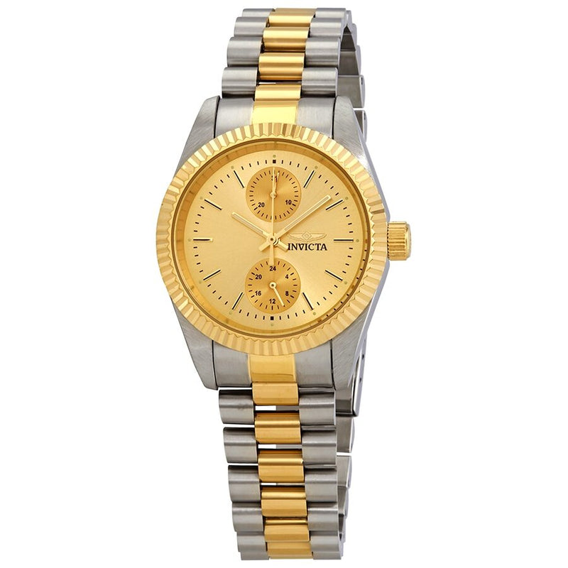 Invicta Specialty Gold Dial Two-tone Ladies Watch #29443 - Watches of America