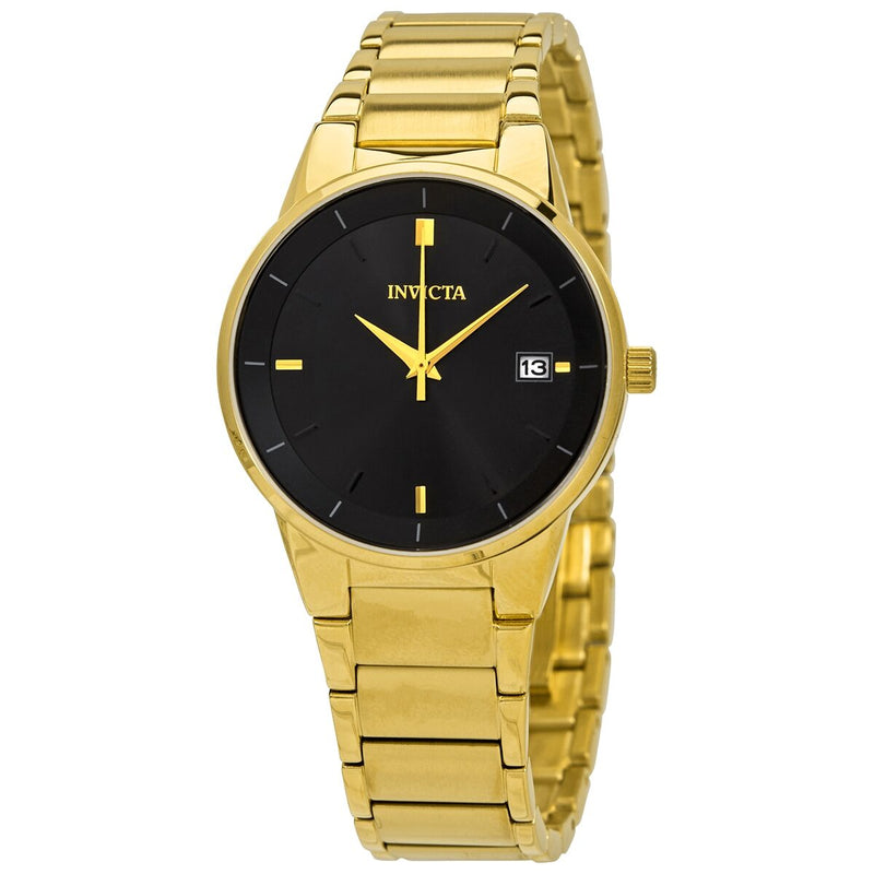 Invicta Specialty Black Dial Yellow Gold-tone Ladies Watch #29490 - Watches of America