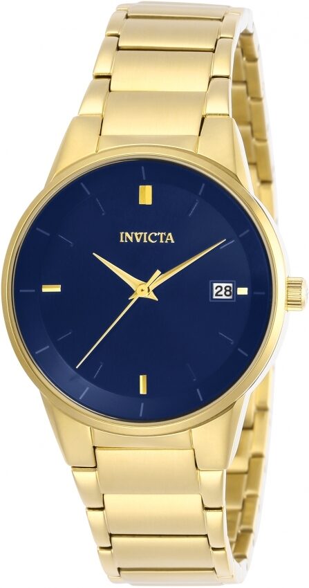 Invicta Specialty Quartz Blue Dial Yellow Gold-tone Ladies Watch #29492 - Watches of America