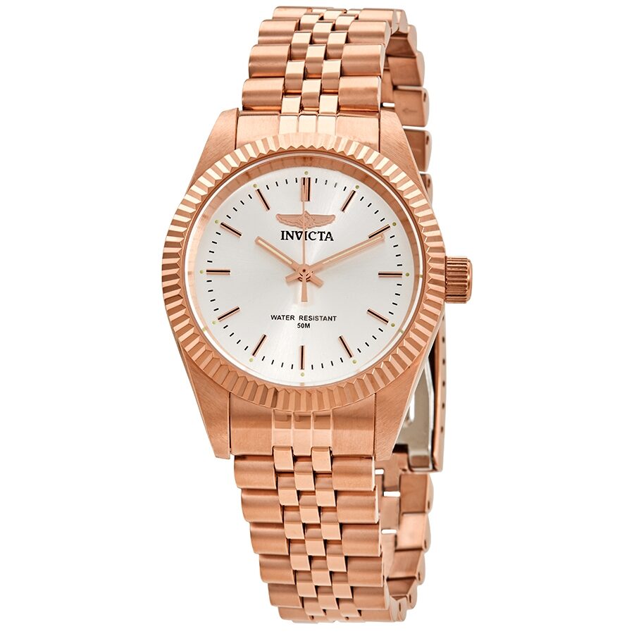 Invicta Specialty Silver Dial Rose Gold-tone Ladies Watch #29413 - Watches of America