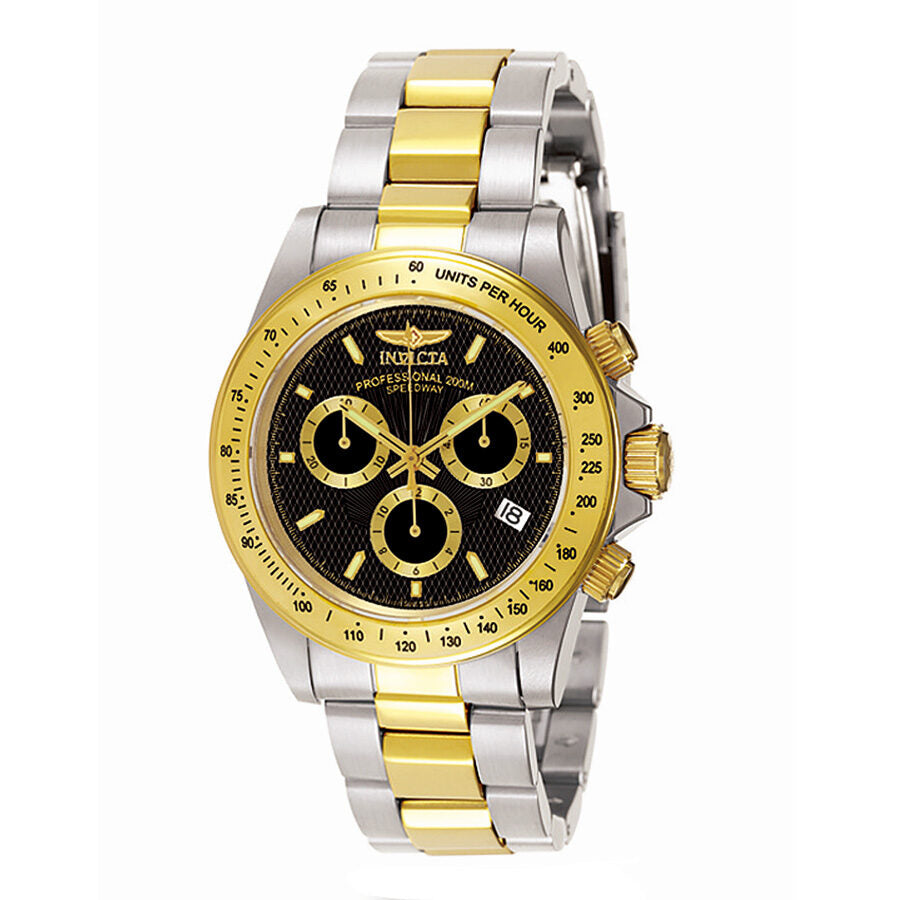 Invicta Speedway Chronograph Black Dial Two-tone Men's Watch #7028 - Watches of America