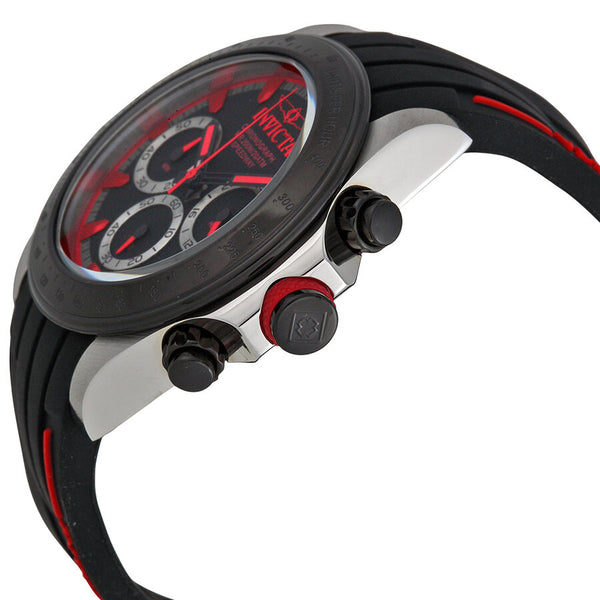 Invicta Speedway Chronograph Black Dial Black Silicone Men's Watch #17190 - Watches of America #2