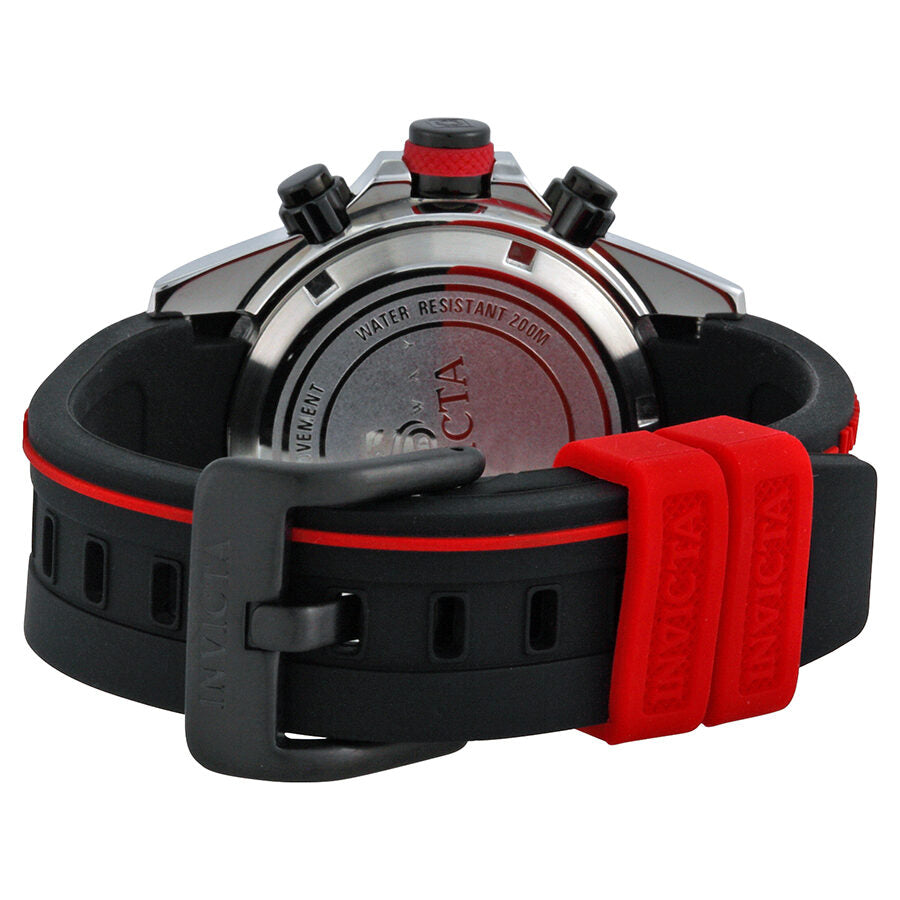 Invicta Speedway Chronograph Black Dial Black Silicone Men's Watch #17190 - Watches of America #3