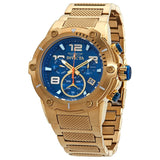 Invicta Speedway Chronograph Blue Dial Gold Ion-plated Men's Watch #19532 - Watches of America