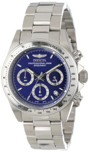 Invicta Speedway Chronograph Blue Dial Stainless Steel Men's Watch #14382 - Watches of America