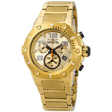 Invicta Speedway Chronograph Champagne Dial Gold Ion-plated Men's Watch #19529 - Watches of America