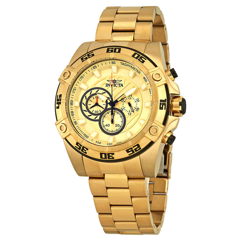 Invicta Speedway Chronograph Gold Dial Men's Watch #25535 - Watches of America