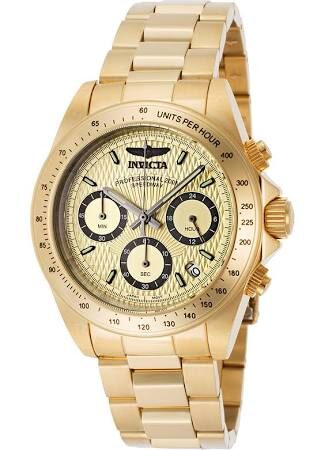 Invicta Speedway Chronograph Gold Dial Men's Watch #14929 - Watches of America