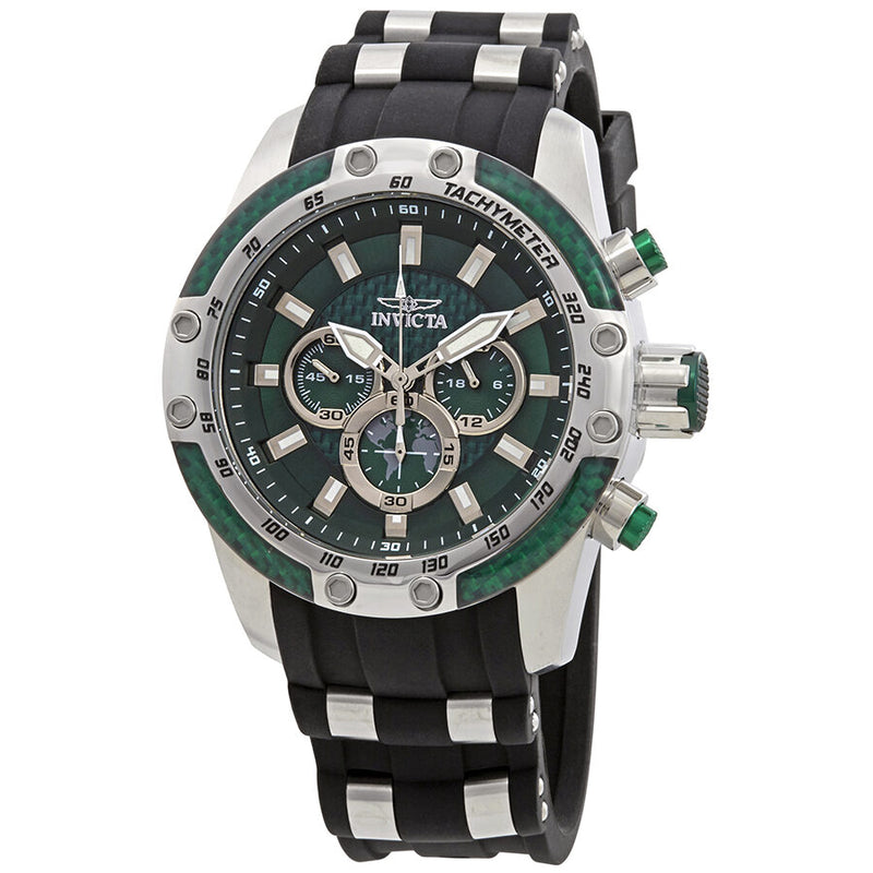 Invicta Speedway Chronograph Green Dial Two-Tone Men's Watch #25938 - Watches of America