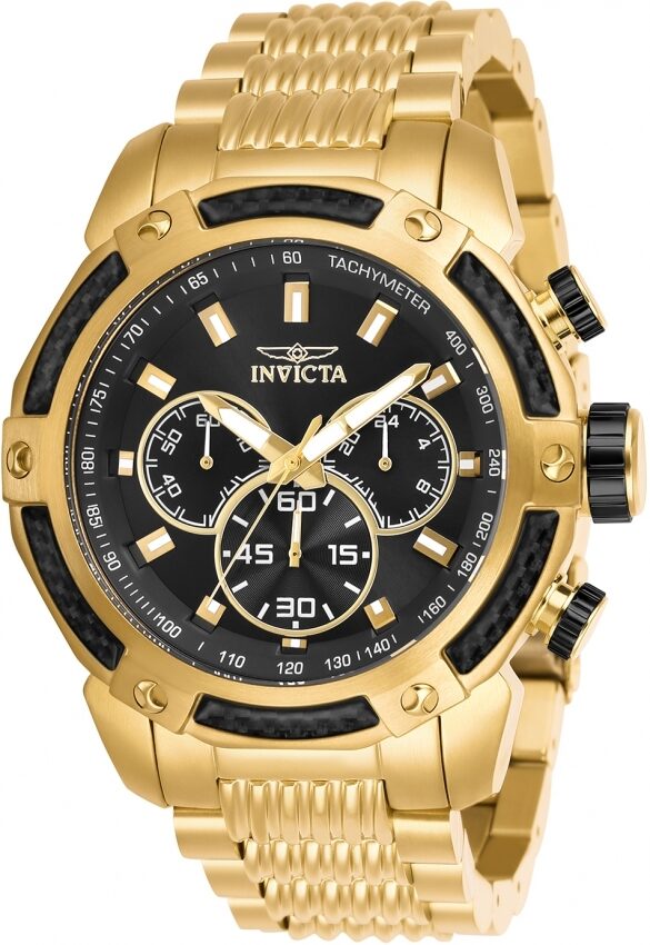 Invicta Speedway Chronograph Quartz Black Dial Men's Watch #26475 - Watches of America