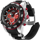 Invicta Speedway Chronograph Red Dial Black Silicone Men's Watch #27252 - Watches of America #2