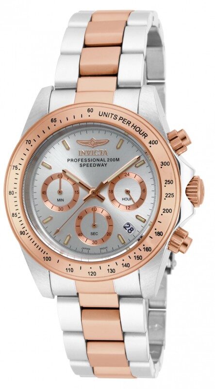 Invicta Speedway Chronograph Silver Dial Two-tone Men's Watch #17030 - Watches of America