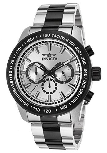 Invicta Speedway Chronograph Silver Dial Two-tone Men's Watch #21799 - Watches of America