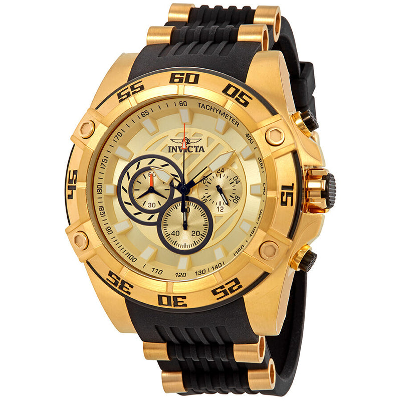 Invicta Speedway Gold Dial Chronograph Men's Watch #25507 - Watches of America