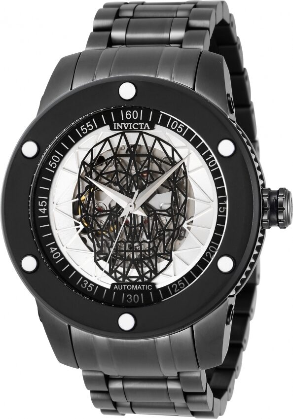 Invicta Speedway Skull Automatic Black Dial Men's Watch #27619 - Watches of America