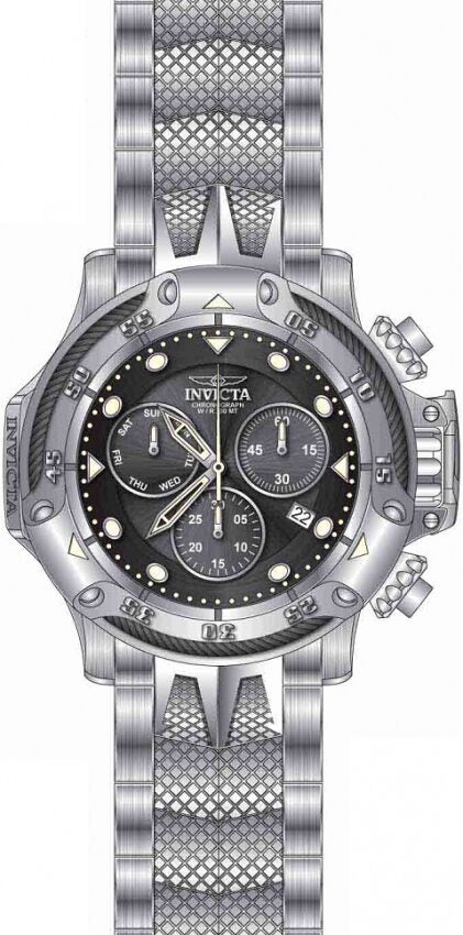 Invicta Subaqua Chronograph Black Dial Stainless Steel Men's Watch #26720 - Watches of America