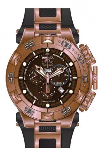 Invicta Subaqua Chronograph Brown Dial Gold-tone Ion Plated Men's Watch #12884 - Watches of America