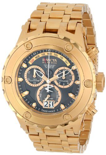 Invicta Subaqua Chronograph Grey Dial 18kt Gold-plated Men's Watch #14470 - Watches of America