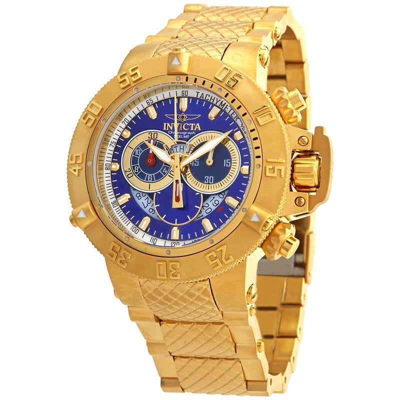 Invicta  Subaqua Chronograph Men's Blue Dial Gold-plated Men's Watch #5404 - Watches of America