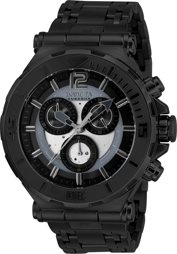 Invicta Subaqua Chronograph Quartz Black & Grey Dial Men's Watch #31345 - Watches of America