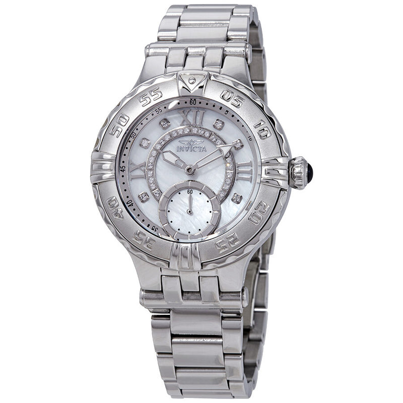 Invicta Subaqua Crystal Mother of Pear Dial Ladies Watch #26139 - Watches of America