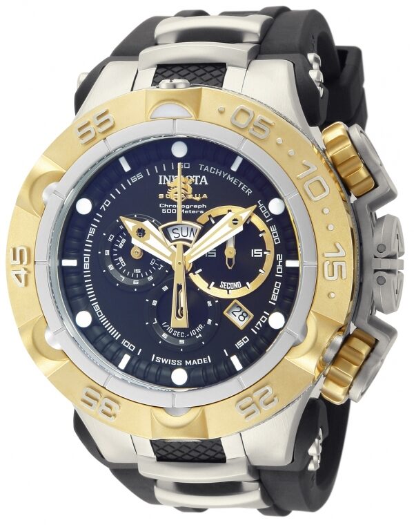 Invicta Subaqua Noma Chronograph Black Dial Black Rubber Men's Watch #12879 - Watches of America