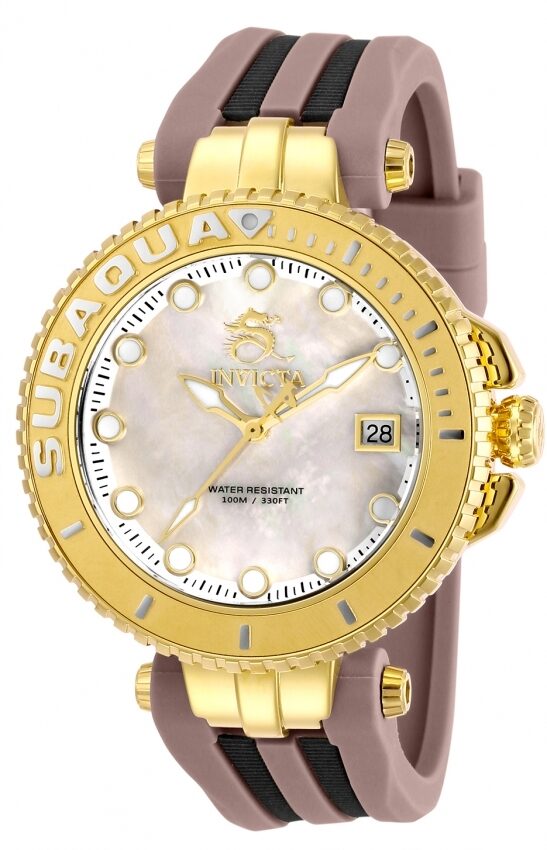 Invicta Subaqua Quartz White Mother of Pearl Dial Ladies Watch #27354 - Watches of America