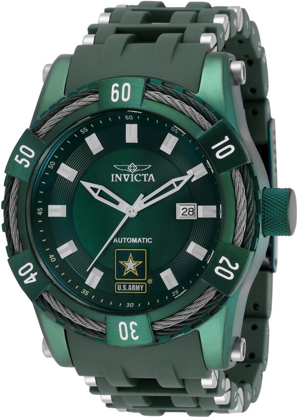 Invicta U.S. Army Automatic Green Dial Men's Watch #34231 - Watches of America