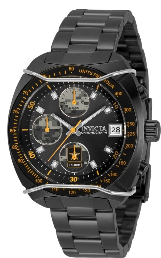 Invicta U.S. Army Chronograph Quartz Grey Dial Ladies Watch #31844 - Watches of America